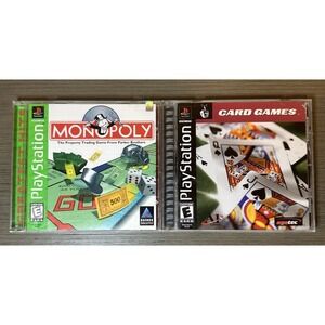 PS1 Card/Board Game Lot - Monopoly CIB & Card Games CIB Sony PlayStation 1